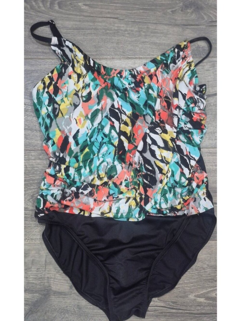 MagicSuit Slimming Layered One-piece Bathingsuit Swimsuit Women's Size Large